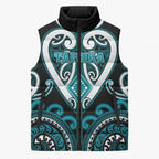 Custom Aotearoa Tapuika Sleeveless Puffer Jacket Maori Tribal Pattern