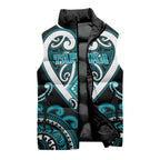Custom Aotearoa Tapuika Sleeveless Puffer Jacket Maori Tribal Pattern