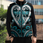 Custom Aotearoa Tapuika Sleeveless Puffer Jacket Maori Tribal Pattern