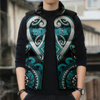 Custom Aotearoa Tapuika Sleeveless Puffer Jacket Maori Tribal Pattern
