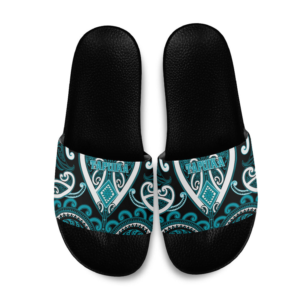 Aotearoa Tapuika Slide Sandals Maori Tribal Pattern