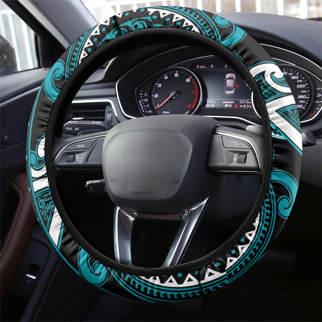 Aotearoa Tapuika Steering Wheel Cover Maori Tribal Pattern