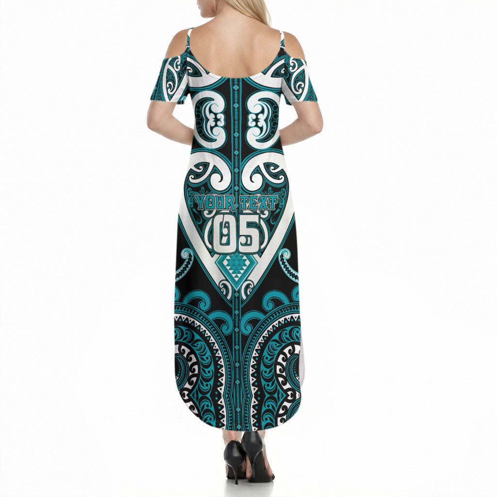 Custom Aotearoa Tapuika Summer Maxi Dress Maori Tribal Pattern