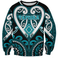 Custom Aotearoa Tapuika Sweatshirt Maori Tribal Pattern