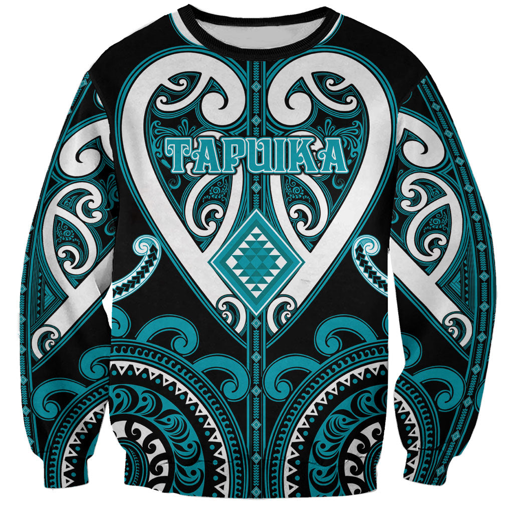 Custom Aotearoa Tapuika Sweatshirt Maori Tribal Pattern