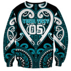 Custom Aotearoa Tapuika Sweatshirt Maori Tribal Pattern