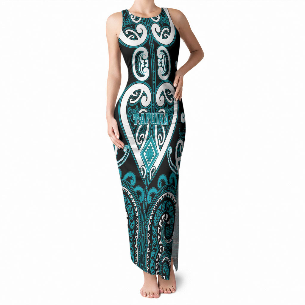 Custom Aotearoa Tapuika Tank Maxi Dress Maori Tribal Pattern