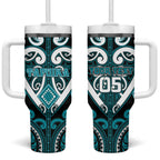 Custom Aotearoa Tapuika Tumbler With Handle Maori Tribal Pattern