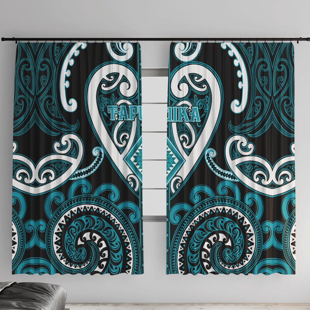 Aotearoa Tapuika Window Curtain Maori Tribal Pattern