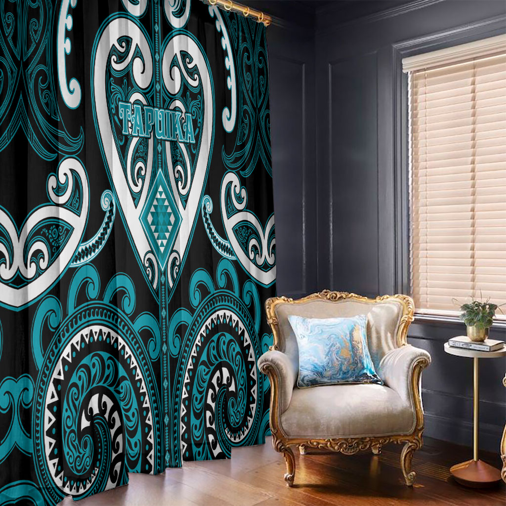 Aotearoa Tapuika Window Curtain Maori Tribal Pattern