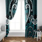 Aotearoa Tapuika Window Curtain Maori Tribal Pattern