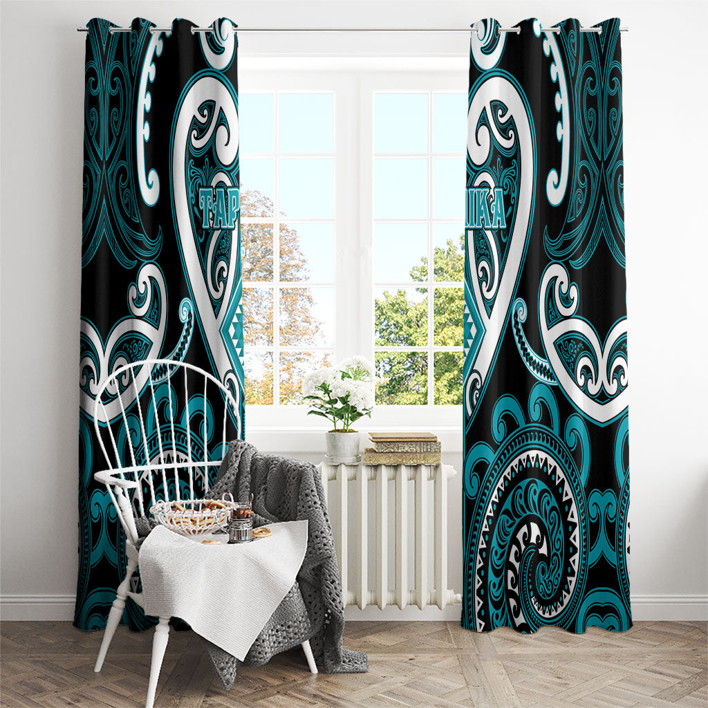 Aotearoa Tapuika Window Curtain Maori Tribal Pattern