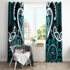 Aotearoa Tapuika Window Curtain Maori Tribal Pattern