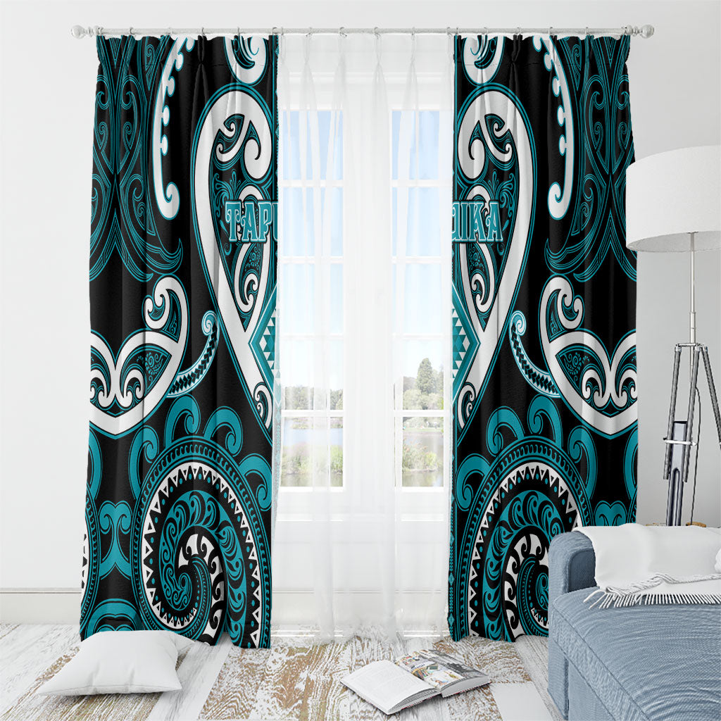 Aotearoa Tapuika Window Curtain Maori Tribal Pattern