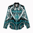 Custom Aotearoa Tapuika Women Casual Shirt Maori Tribal Pattern