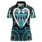 Custom Aotearoa Tapuika Women Polo Shirt Maori Tribal Pattern