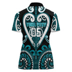 Custom Aotearoa Tapuika Women Polo Shirt Maori Tribal Pattern