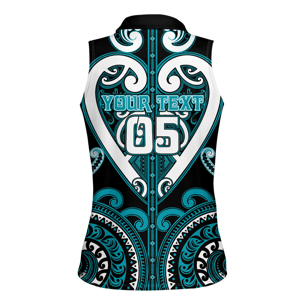 Custom Aotearoa Tapuika Women Sleeveless Polo Shirt Maori Tribal Pattern