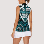 Custom Aotearoa Tapuika Women Sleeveless Polo Shirt Maori Tribal Pattern
