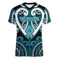 Custom Aotearoa Tapuika Women V-Neck T-Shirt Maori Tribal Pattern