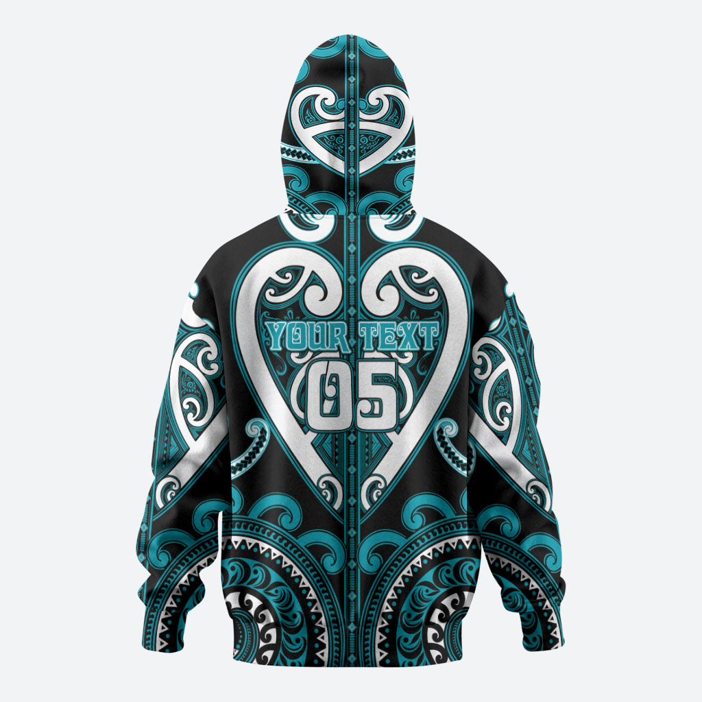 Custom Aotearoa Tapuika Zip Hoodie Maori Tribal Pattern