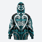 Custom Aotearoa Tapuika Zip Hoodie Maori Tribal Pattern
