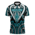 Custom Aotearoa Tapuika Zipper Polo Shirt Maori Tribal Pattern