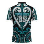 Custom Aotearoa Tapuika Zipper Polo Shirt Maori Tribal Pattern