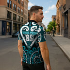 Custom Aotearoa Tapuika Zipper Polo Shirt Maori Tribal Pattern