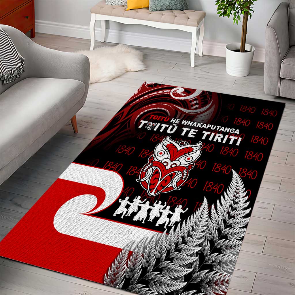 Aotearoa Toitu He Whakaputanga Area Rug Toitu Te Tiriti O Waitangi