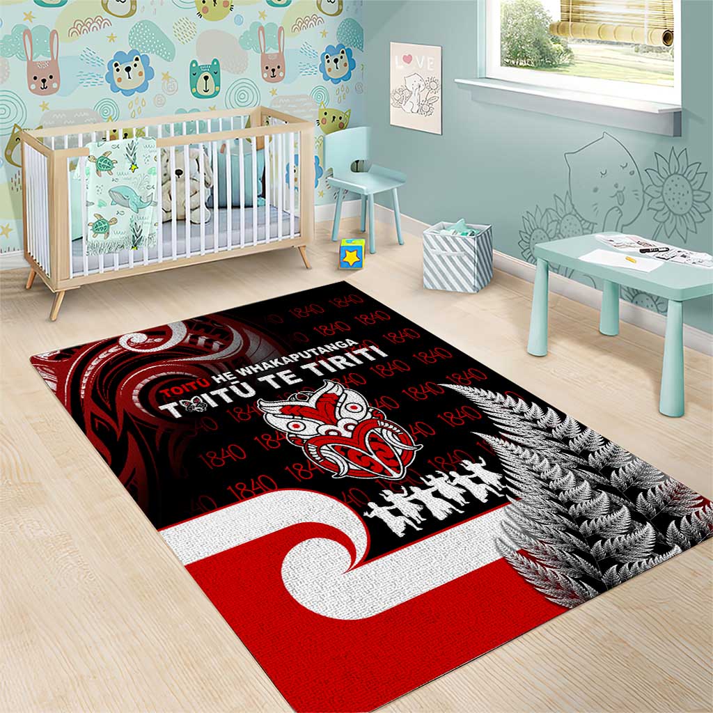 Aotearoa Toitu He Whakaputanga Area Rug Toitu Te Tiriti O Waitangi