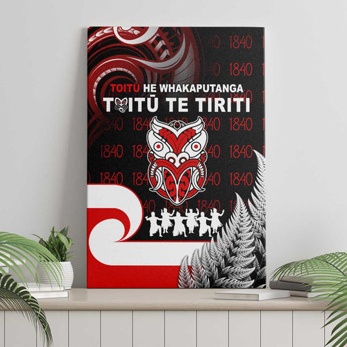 Aotearoa Toitu He Whakaputanga Canvas Wall Art Toitu Te Tiriti O Waitangi