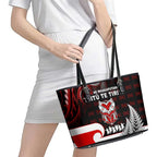 Aotearoa Toitu He Whakaputanga Leather Tote Bag Toitu Te Tiriti O Waitangi
