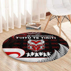 Aotearoa Toitu He Whakaputanga Round Carpet Toitu Te Tiriti O Waitangi