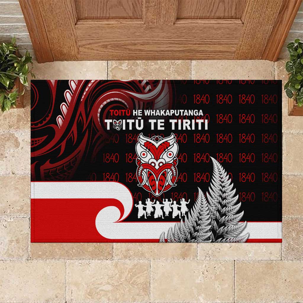 Aotearoa Toitu He Whakaputanga Rubber Doormat Toitu Te Tiriti O Waitangi