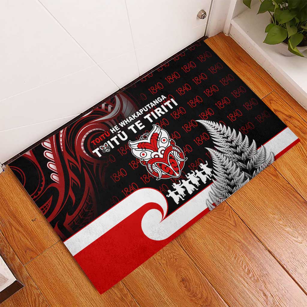 Aotearoa Toitu He Whakaputanga Rubber Doormat Toitu Te Tiriti O Waitangi