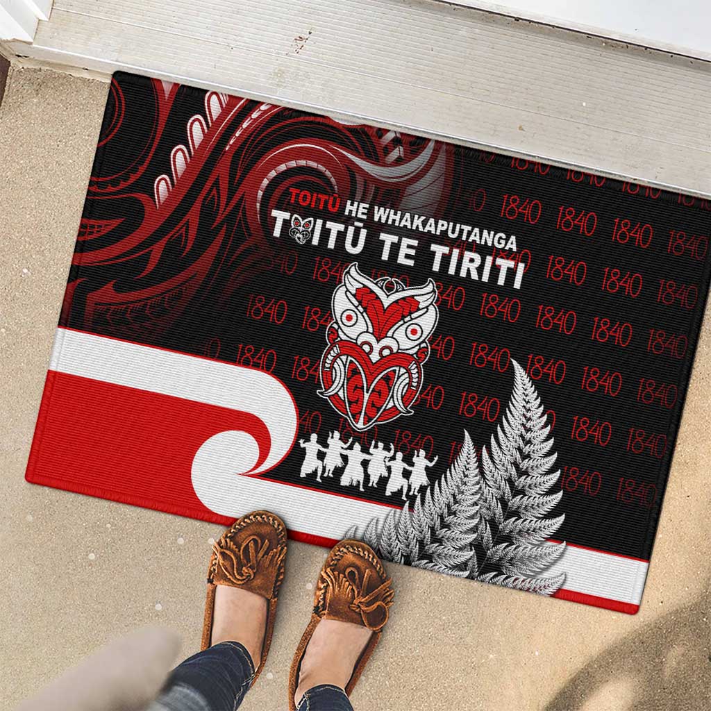 Aotearoa Toitu He Whakaputanga Rubber Doormat Toitu Te Tiriti O Waitangi