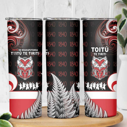Aotearoa Toitu He Whakaputanga Skinny Tumbler Toitu Te Tiriti O Waitangi