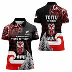 Aotearoa Toitu He Whakaputanga Women Polo Shirt Toitu Te Tiriti O Waitangi