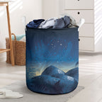 New Zealand Matariki Laundry Basket Maori Waka With Silver Fern