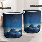 New Zealand Matariki Laundry Basket Maori Waka With Silver Fern