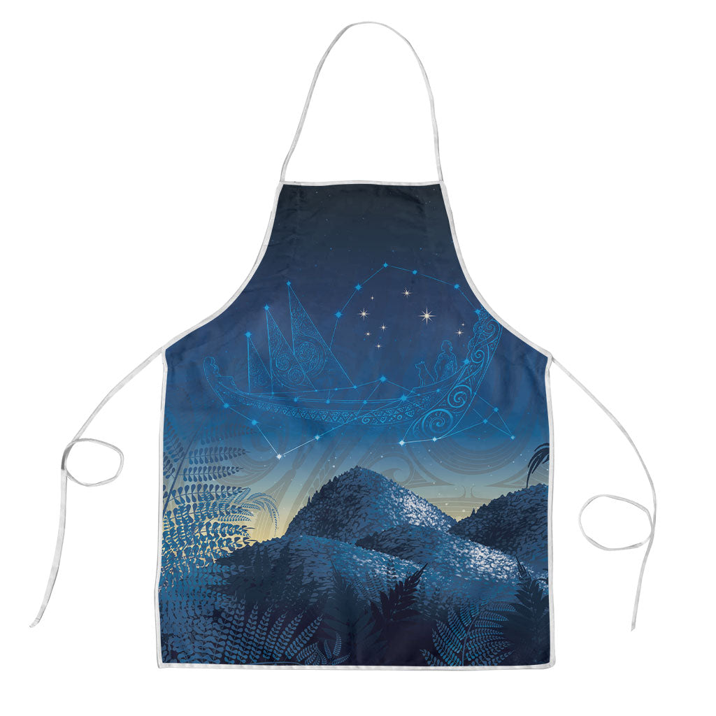 New Zealand Matariki Apron Maori Waka With Silver Fern