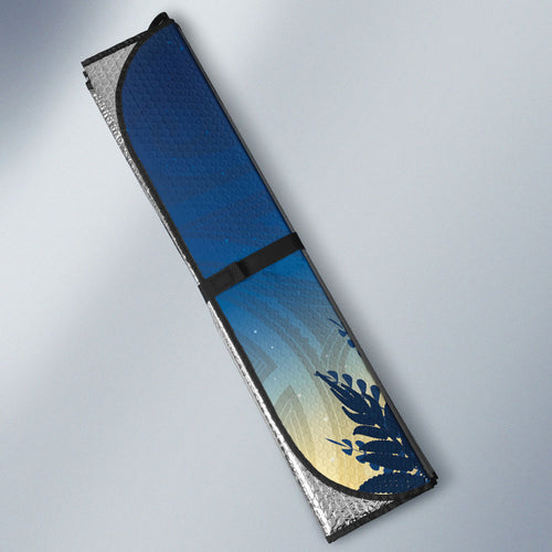 New Zealand Matariki Auto Sun Shade Maori Waka With Silver Fern