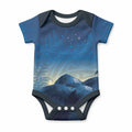 New Zealand Matariki Baby Onesie Maori Waka With Silver Fern