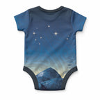New Zealand Matariki Baby Onesie Maori Waka With Silver Fern