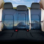 New Zealand Matariki Back Car Seat Cover Maori Waka With Silver Fern