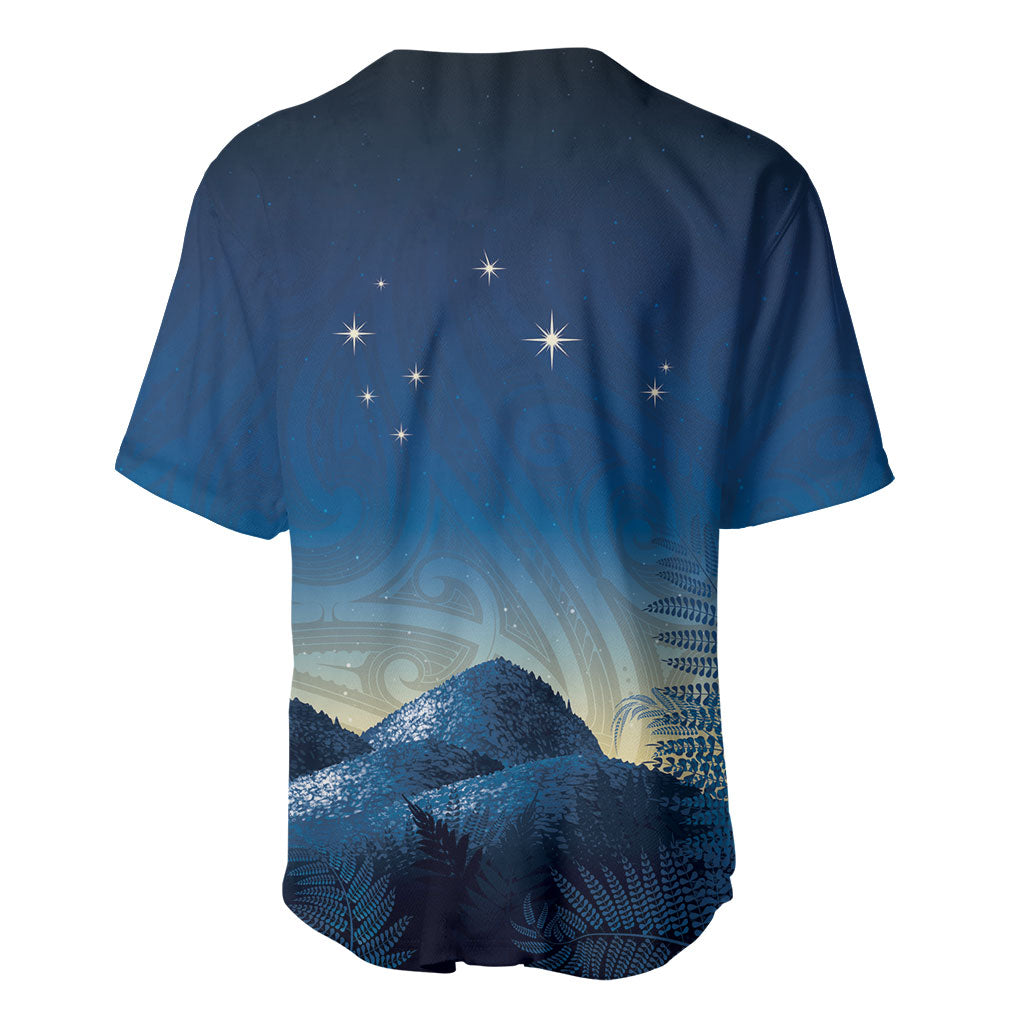 New Zealand Matariki Baseball Jersey Maori Waka With Silver Fern