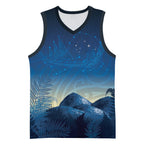 New Zealand Matariki Basketball Jersey Maori Waka With Silver Fern