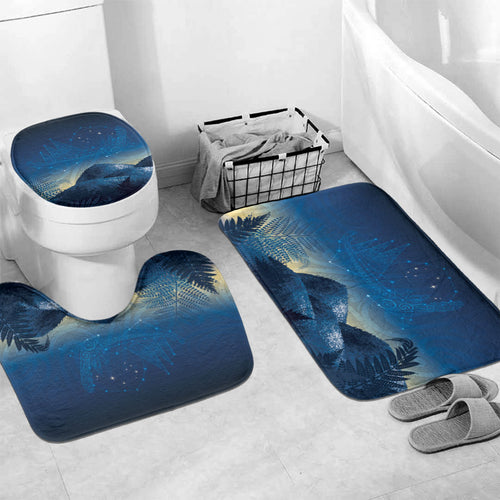 New Zealand Matariki Bathroom Set Maori Waka With Silver Fern