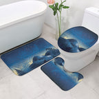 New Zealand Matariki Bathroom Set Maori Waka With Silver Fern